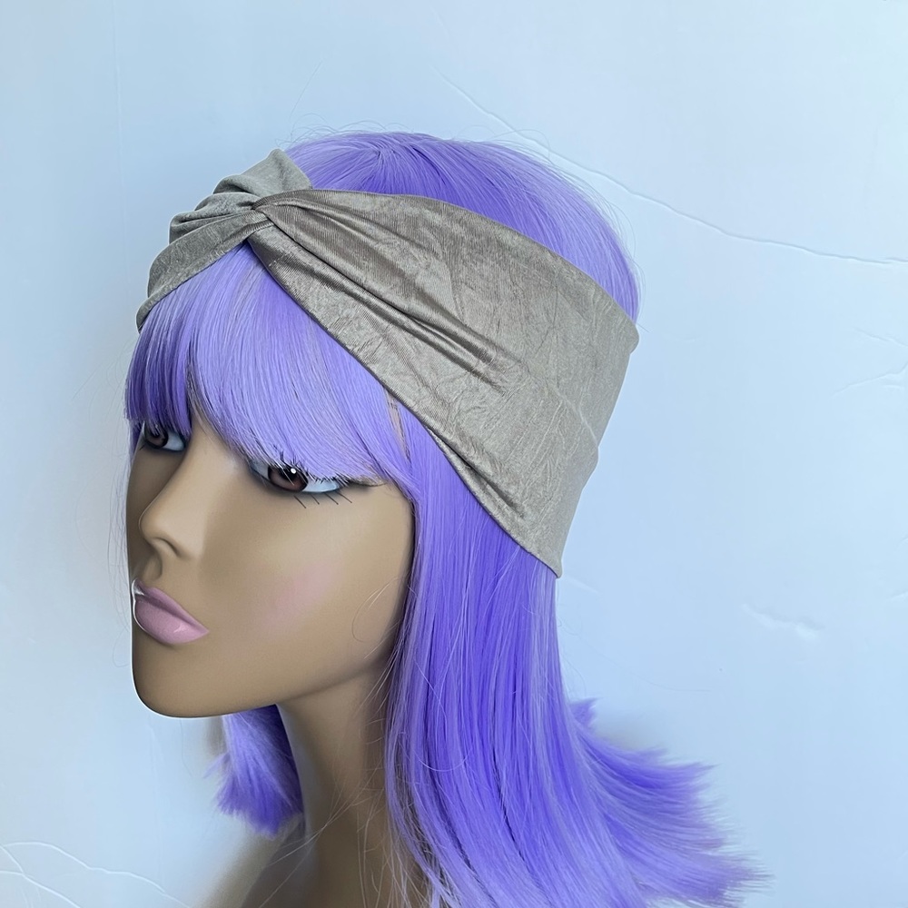 Crushed Taupe Turban Headband, Headwraps